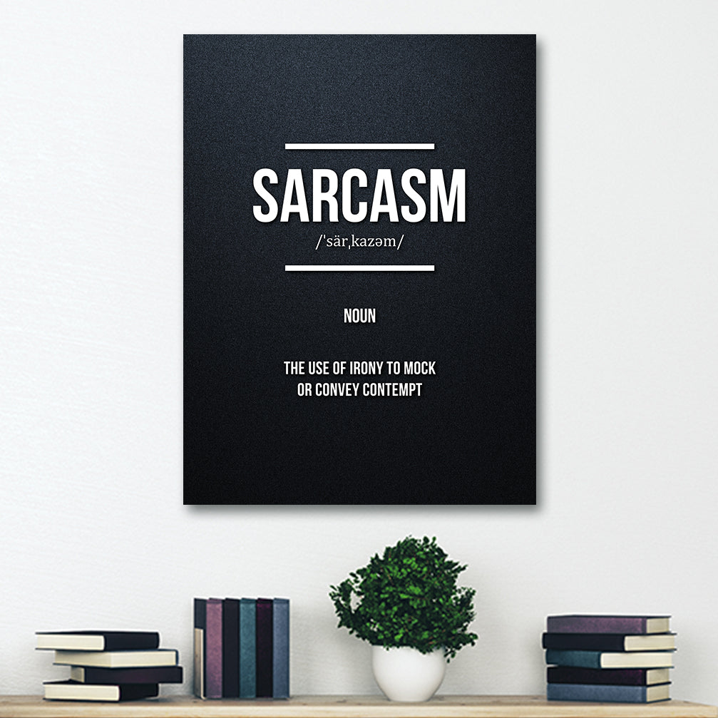 Sarcastically Definition Funny Definitions Wall Art Collection - SarcasticPrints